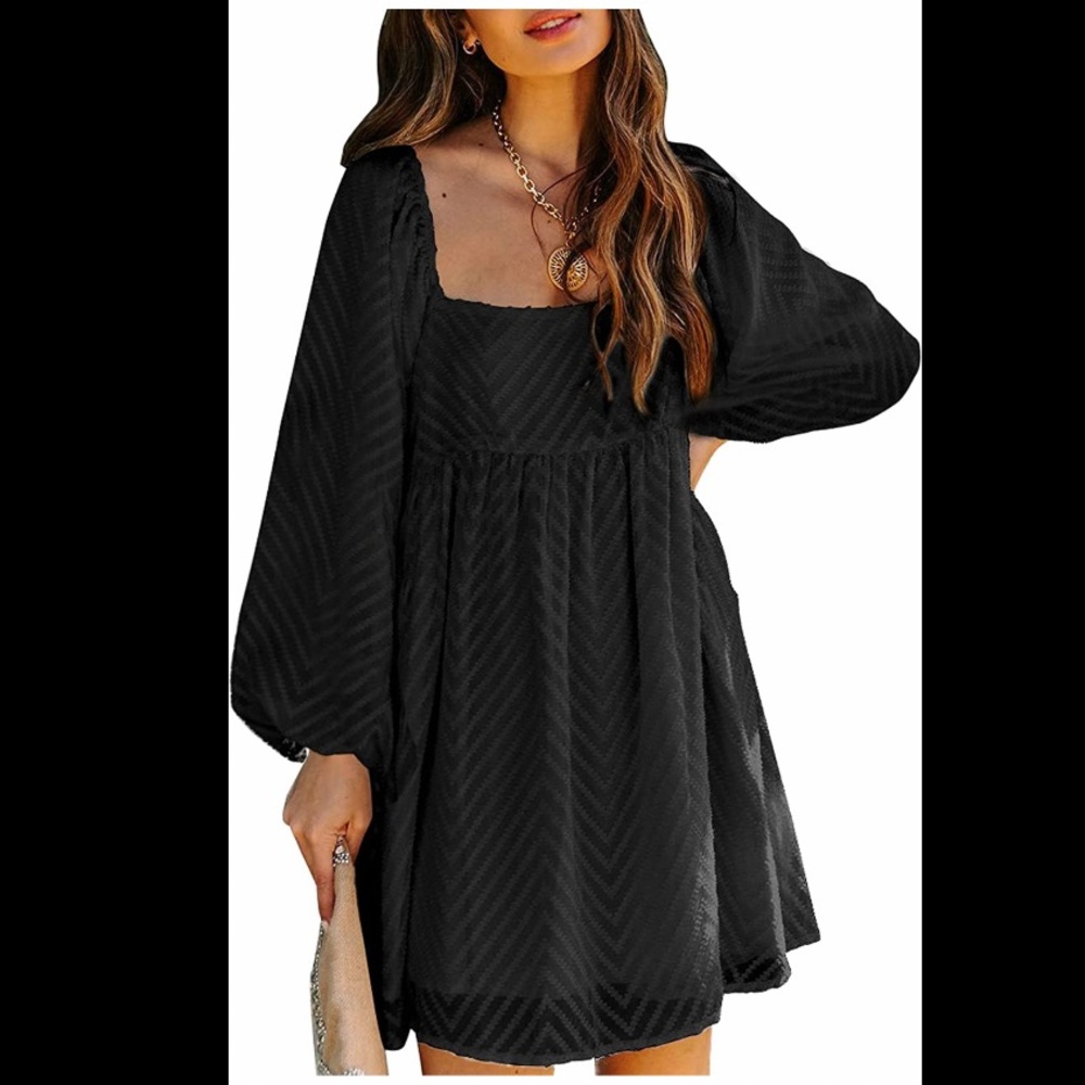 Textured babydoll dress